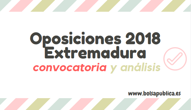 Oposiciones Extremadura 2018 educación