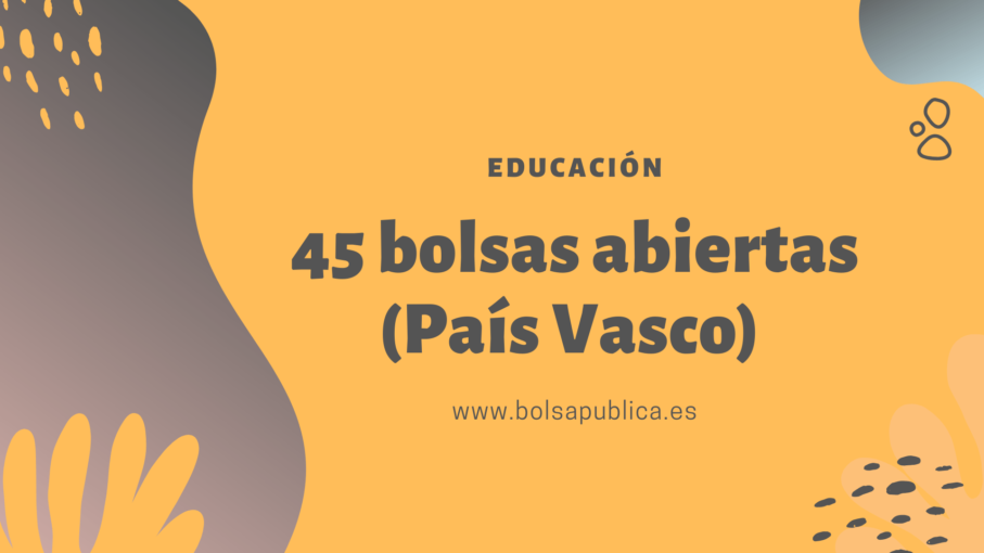 Bolsas de trabajo de secundaria abiertas en el País Vasco