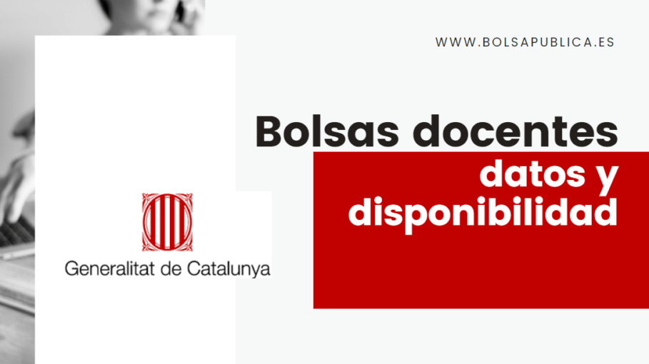 Cataluña bolsas docentes disponibilidad