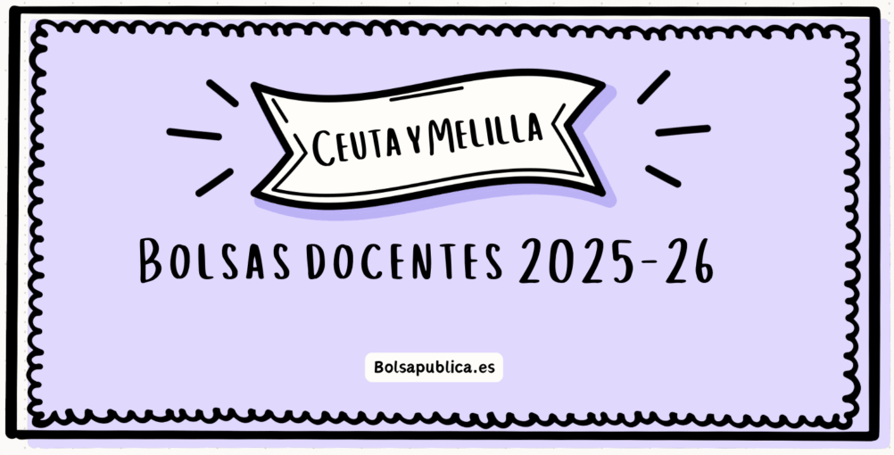Bolsas docentes en Ceuta y Melilla para profesores y maestros